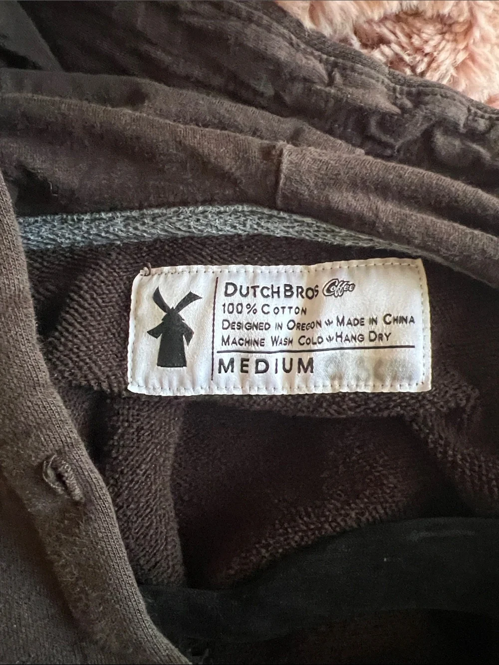 Dutch Bros Men's brown Hoodie with White Logo